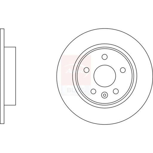 Apec 2 x Solid Rear Brake Discs SDK6838