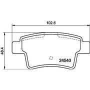 Mintex Rear Brake Pad Set MDB2892