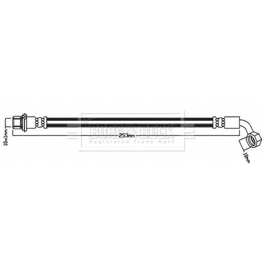 Borg & Beck Brake Hydraulic Hose Line Rear BBH8605