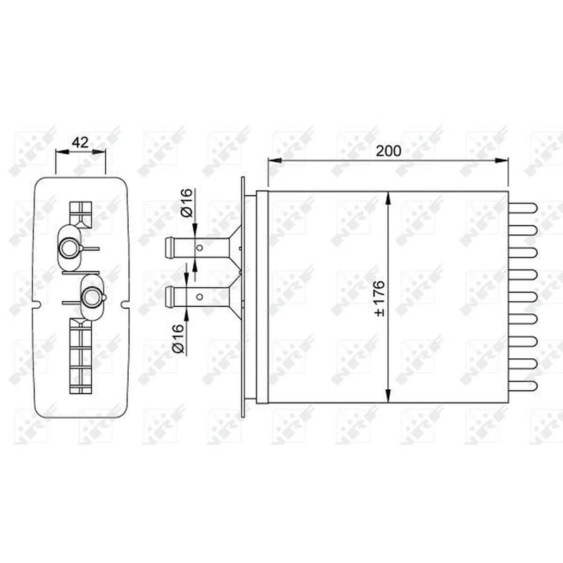 NRF Heater Matrix Core Heat Exchanger 53205