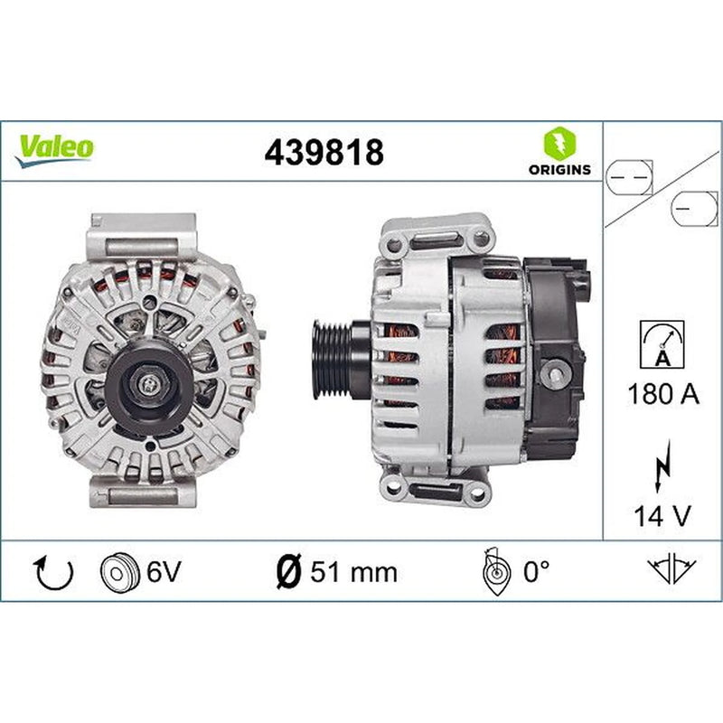 Valeo Car Alternator 12V 439818