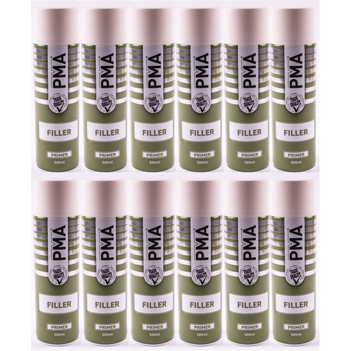 12x PMA Filler Primer 500ml High Covering Spray Paint Professional PMA  - Town Parts