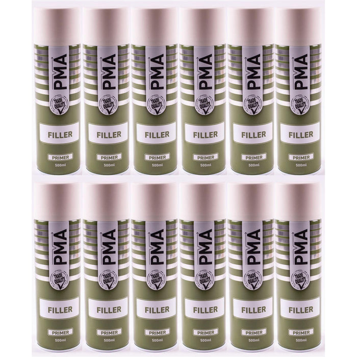 12x PMA Filler Primer 500ml High Covering Spray Paint Professional PMA  - Town Parts