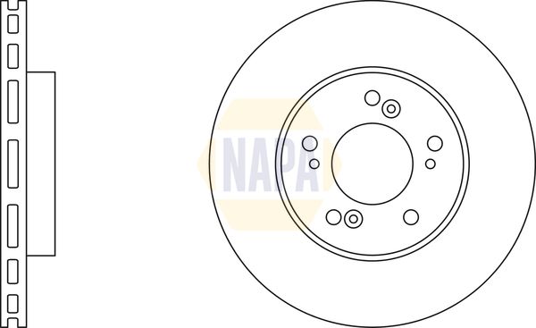 NAPA Front Vented & Rear Vented Brake Discs & Pads fits HONDA
