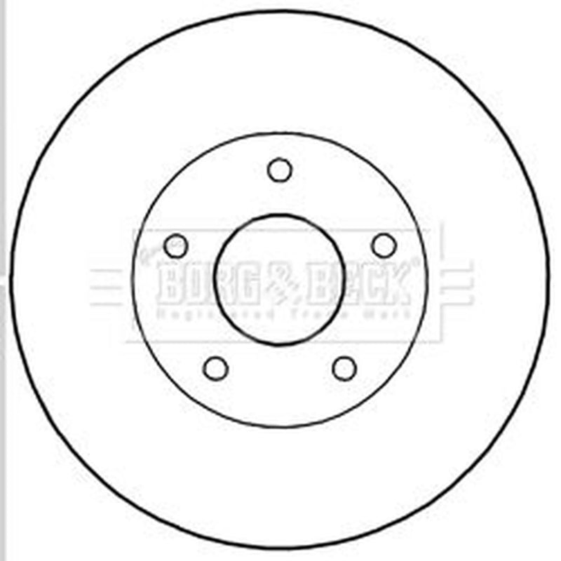 Borg & Beck 2 x Vented Front Brake Discs BBD5195