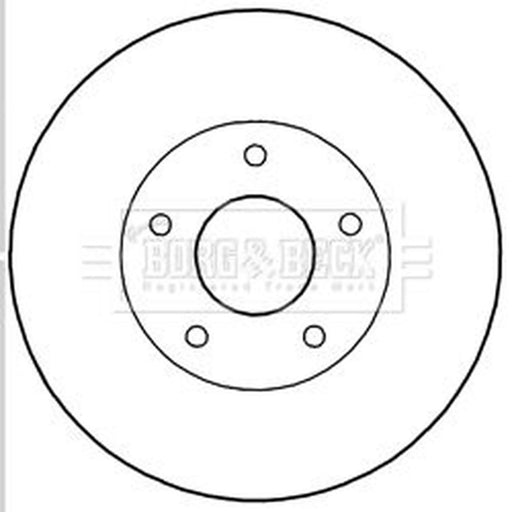 Borg & Beck 2 x Vented Front Brake Discs BBD5195