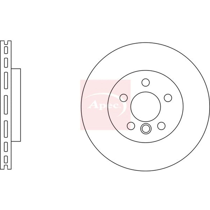 Apec 2 x Vented Front Brake Discs DSK2970