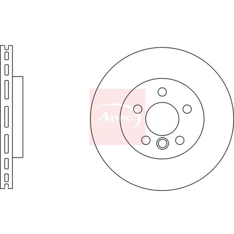 Apec 2 x Vented Front Brake Discs DSK2970