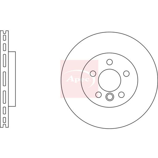Apec 2 x Vented Front Brake Discs DSK2968