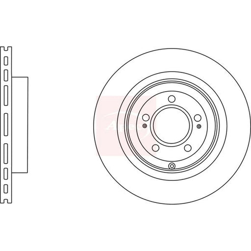 Apec 2 x Vented Rear Brake Discs DSK2772