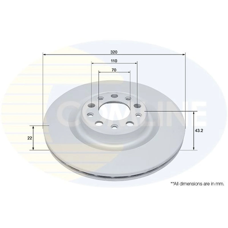 Comline 2 x Internally Vented Rear Brake Discs ADC4059V