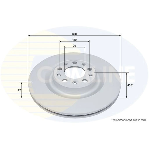 Comline 2 x Internally Vented Rear Brake Discs ADC4059V