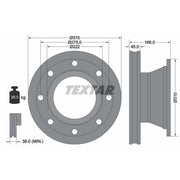 Textar 2 x Internally Vented Brake Discs 93192300 OE 20704423 5010525362