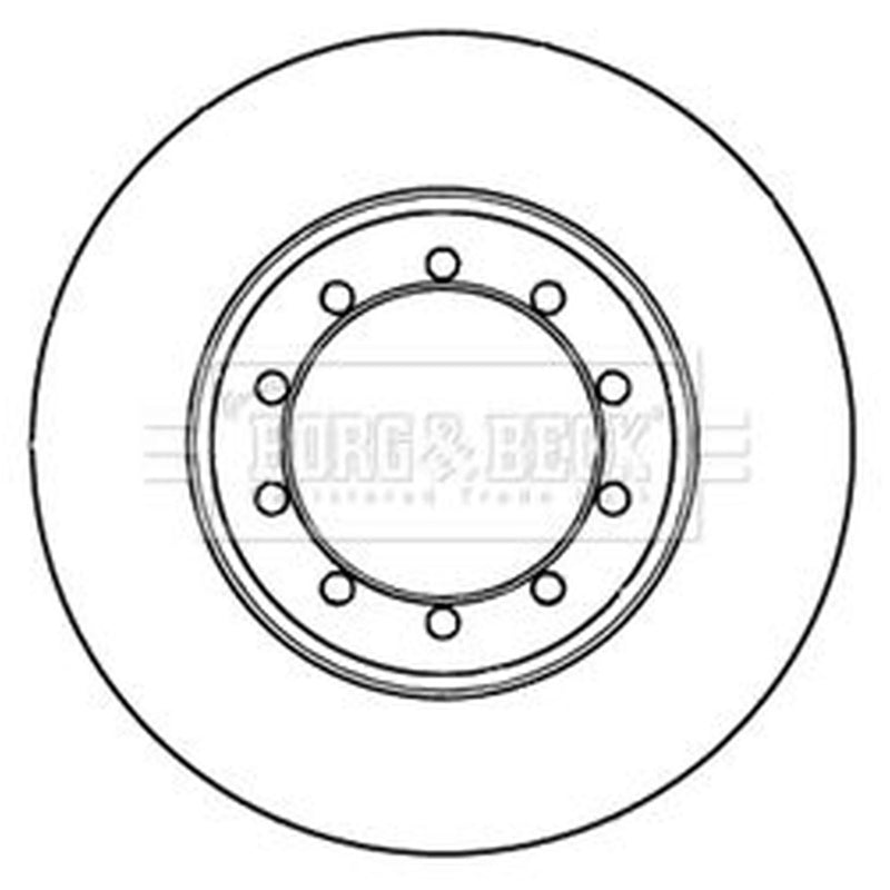 Borg & Beck 2 x Solid Rear Brake Discs BBD5301