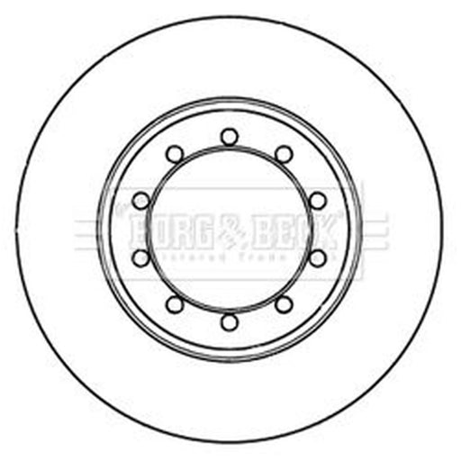 Borg & Beck 2 x Solid Rear Brake Discs BBD5301