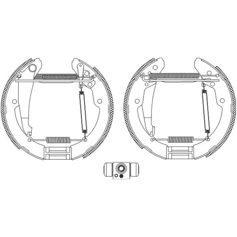 Mintex Brake Shoe Set Axle Kit MSP160