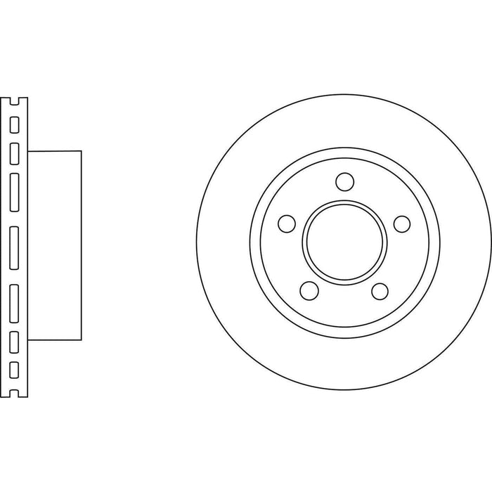 Apec Brake Disc Front Fits Jeep Cherokee Wrangler Apec  - Town Parts