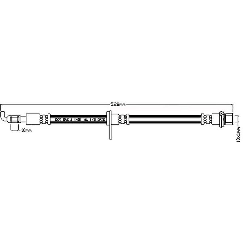 Abtex Brake Hydraulic Hose Line Front Right ABH1147R