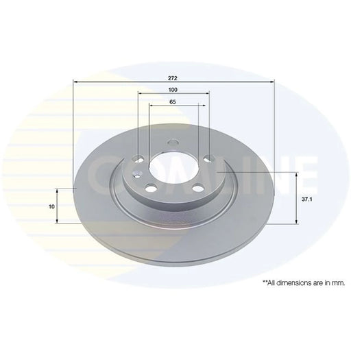 Comline 2 x Solid Rear Brake Discs ADC2995