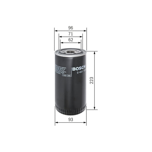 Genuine Bosch Cv Oil Filter P4015 (Hgv) 0451104015 Bosch  - Town Parts