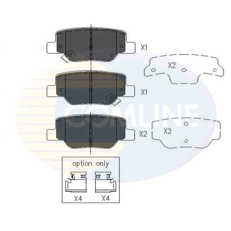 Comline 4 x Rear Brake Pad Set CBP36010