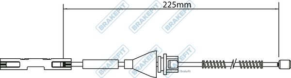 Apec Handbrake Cable Left Rear fits Ford Focus II Station 2004-2012