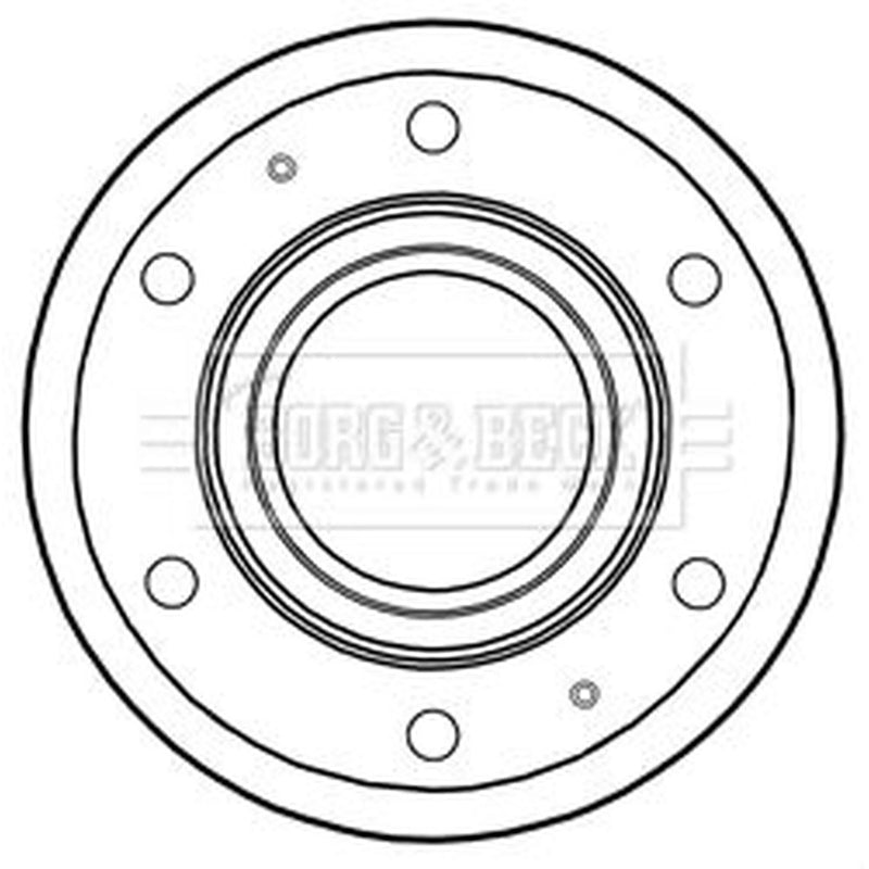 Borg & Beck 2 x Solid Rear Brake Discs BBD6015S