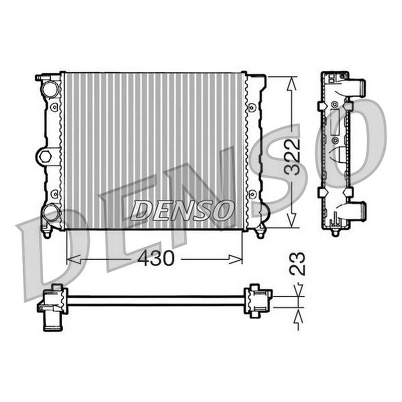 Denso Engine Radiator DRM32022