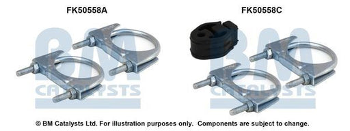 BM Catalysts FK50558A Exhaust Pipe Mounting Fitting Kit Fits Ford Grand C-Max BM - Town Parts