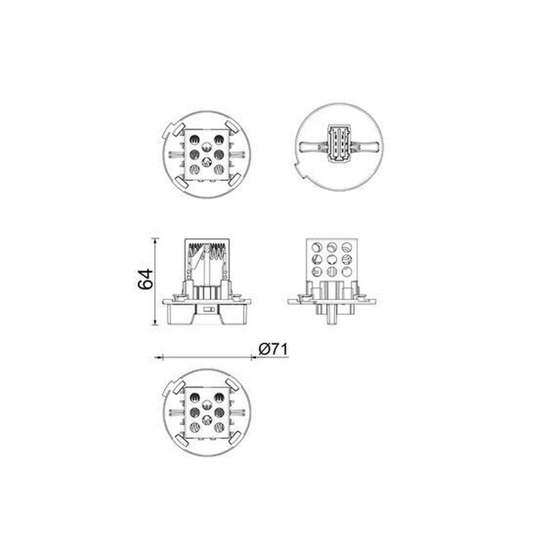 Mahle Heater Blower Resistor ABR 167 000P