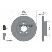 Textar 2 x Vented Front Brake Discs 92083805