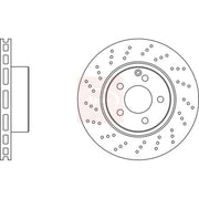 Apec 2 x Perforated/Vented Front Brake Discs DSK2132
