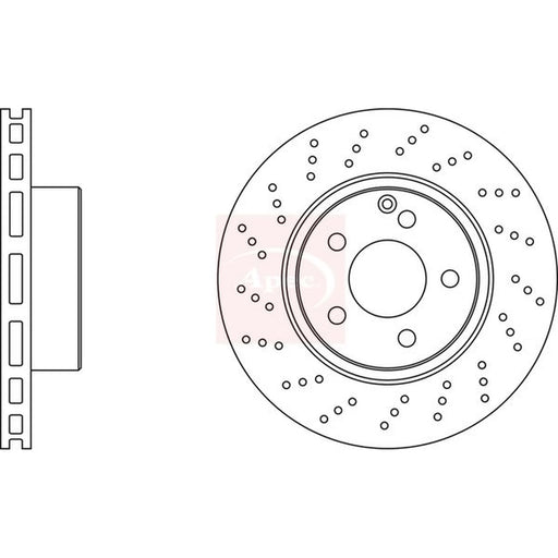 Apec 2 x Perforated/Vented Front Brake Discs DSK2132