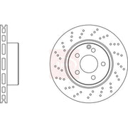 Apec 2 x Perforated/Vented Front Brake Discs DSK2132