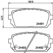 DON Rear Brake Pad Set PCP1510