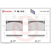 Brembo Front Brake Pad Set P68012