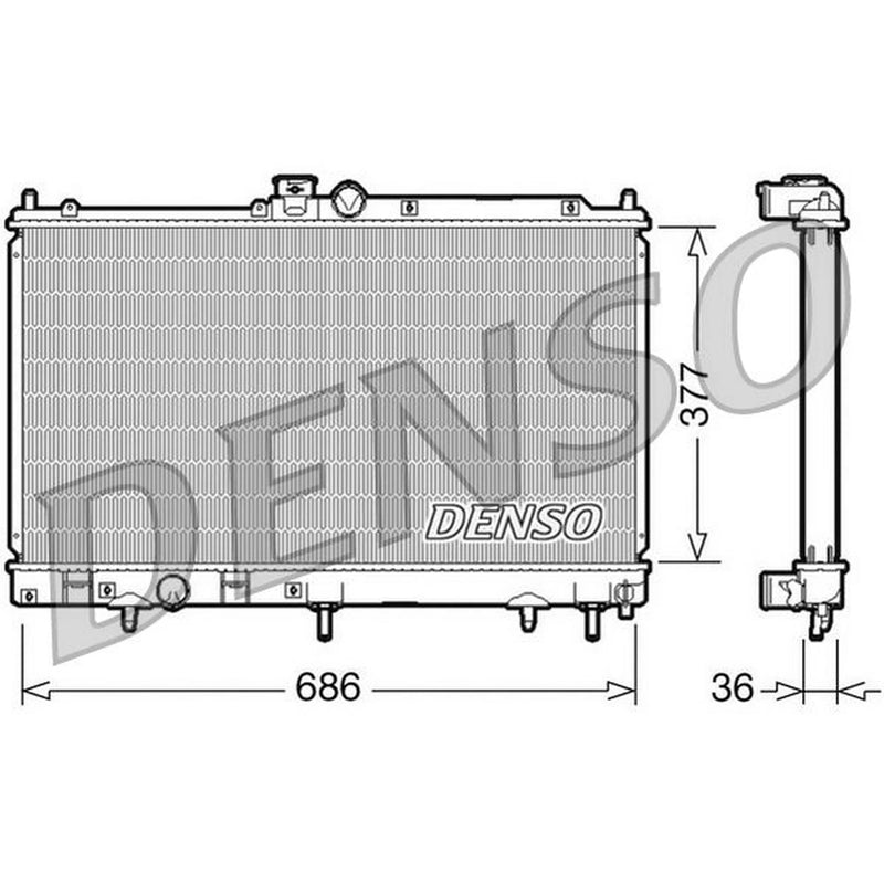 Denso Engine Radiator DRM45026