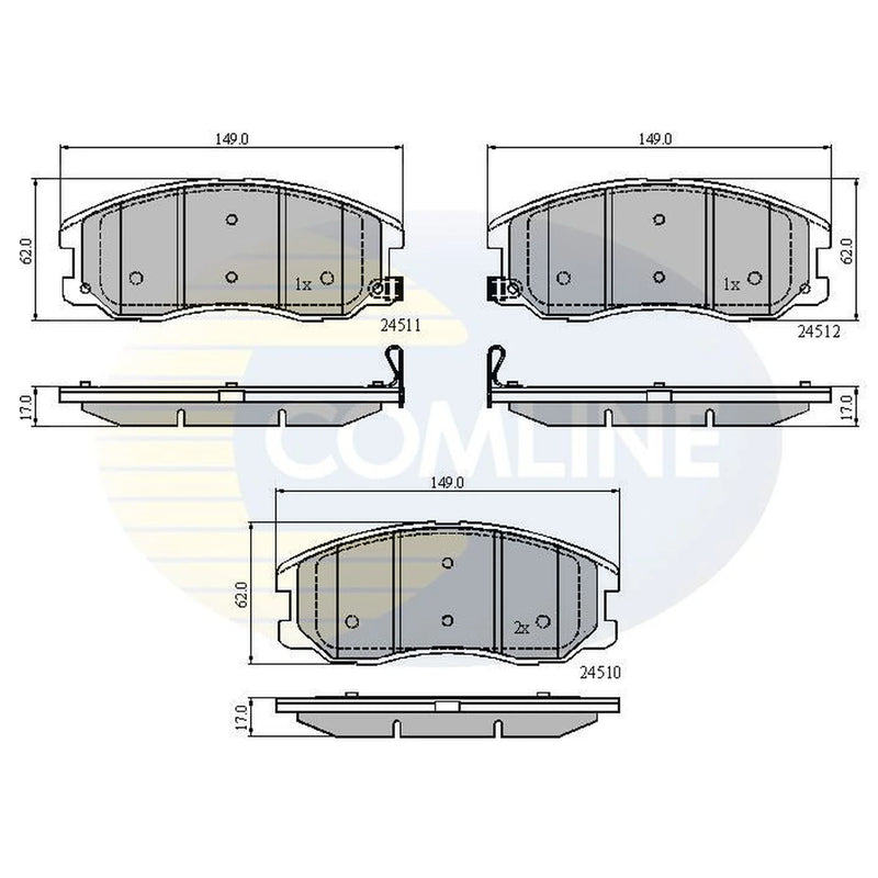 Comline Front Brake Pad Set CBP31582