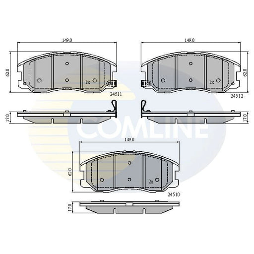Comline Front Brake Pad Set CBP31582