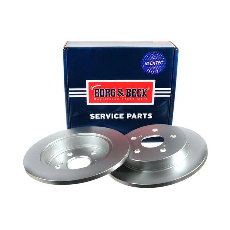 Borg & Beck 2 x Solid Rear Brake Discs BBD5433