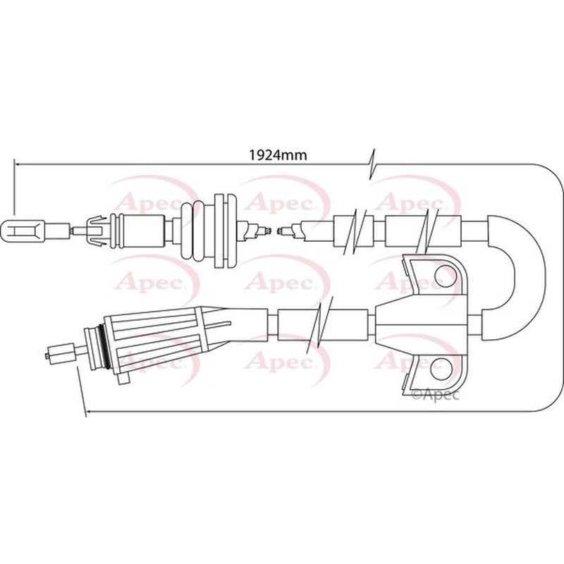 Apec Handbrake Cable Left Rear CAB1510