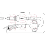 Apec Handbrake Cable Left Rear CAB1510
