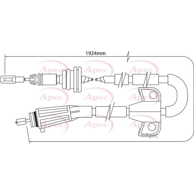 Apec Handbrake Cable Left Rear CAB1510