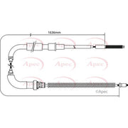 Apec Handbrake Cable Left Rear CAB1516