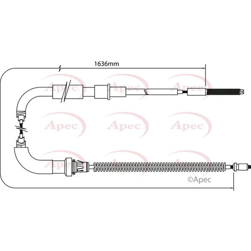 Apec Handbrake Cable Left Rear CAB1516