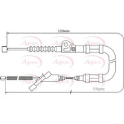 Apec Handbrake Cable Right Rear CAB1437
