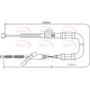 Apec Handbrake Cable Right Rear CAB1437