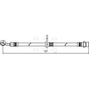 Apec Brake Hydraulic Hose Line Front Right HOS3993