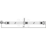 Apec Brake Hydraulic Hose Line Front Right HOS3993