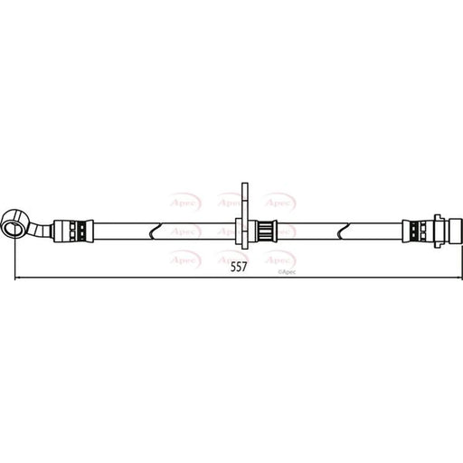 Apec Brake Hydraulic Hose Line Front Right HOS3993